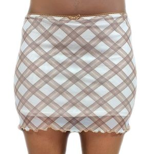 Plaid H&M Mini Skirt Size XS